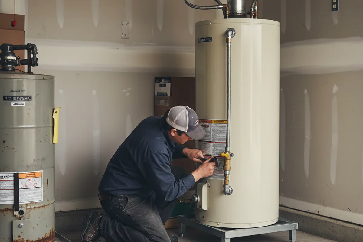 Water heater and shutoff valve replacement in Glenmont
